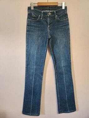 Wrangler Q-Baby Ultimate Riding Bootcut Jeans Mid Rise WRQ20DD No Gap Size 3/4